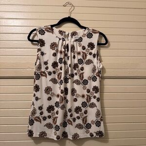 Calvin Klein Brown Boho Floral Tank Top
